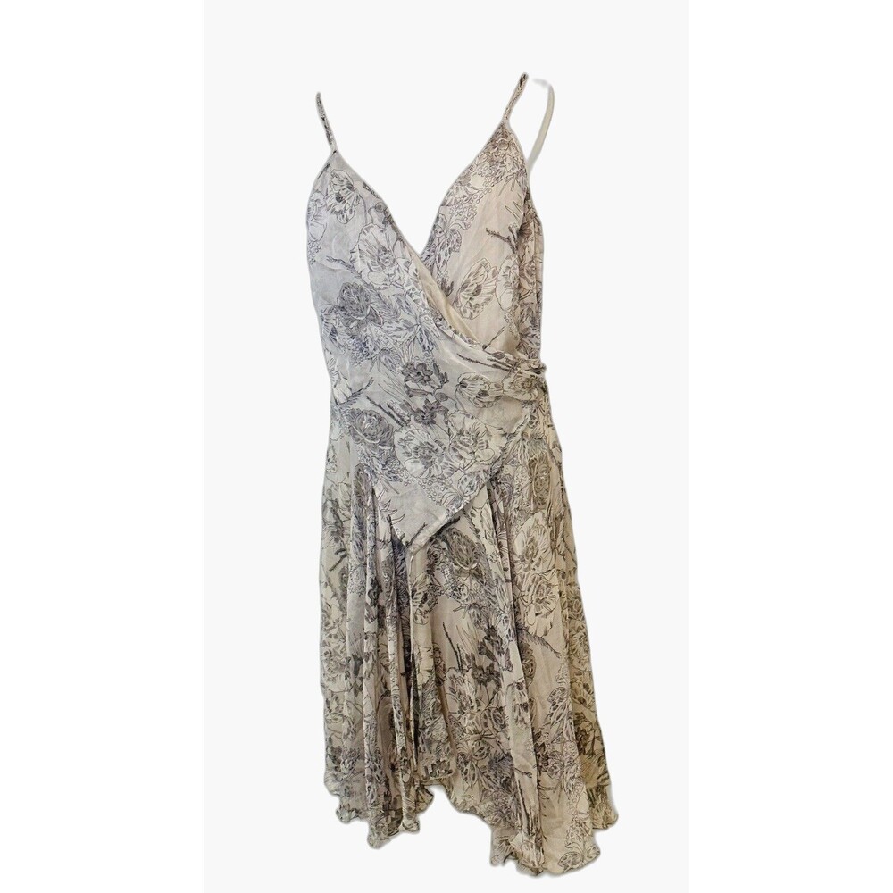 Johnny Was 4 Love & Liberty Size M Silk Chiffon  Floral Lined Maxi Dress